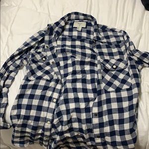 Blue and white shirt